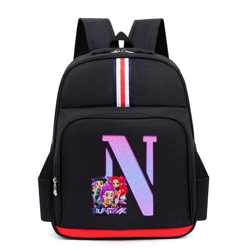 Anime Cartoon 26 Letters Lightweight Children'S Backpack Large Capacity School Trend School Bag For Primary And Secondary School Students