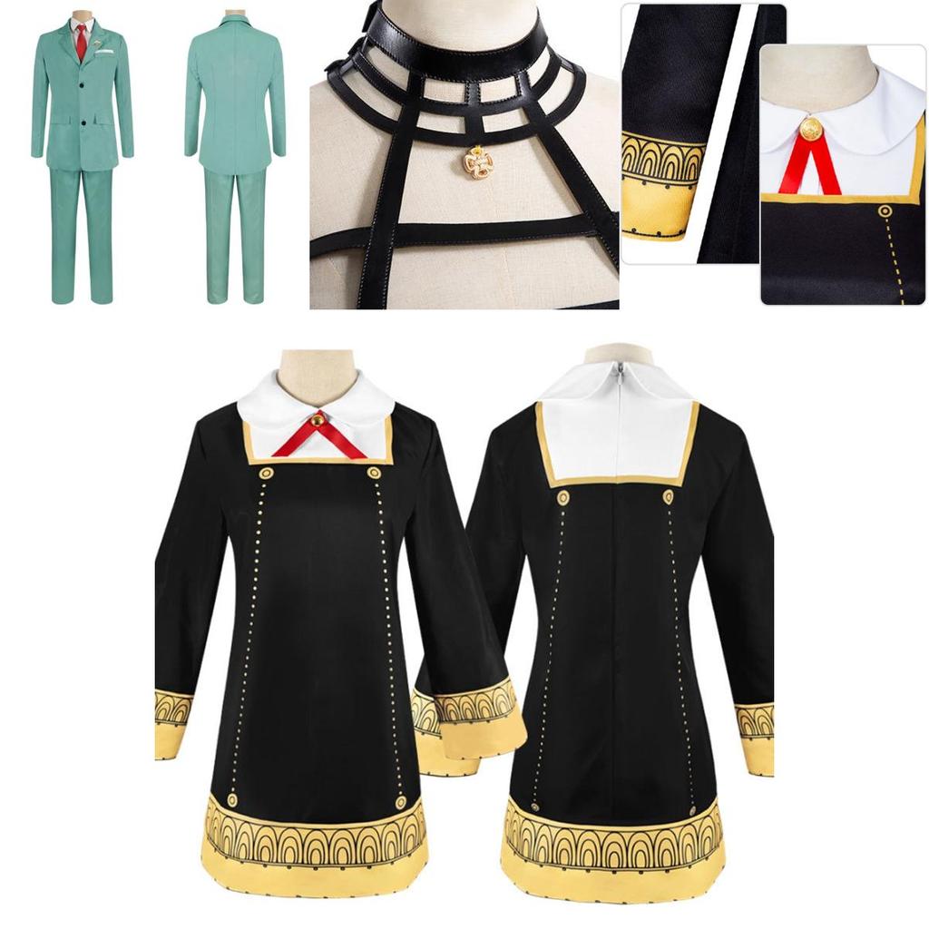 Vibrant Spy×family Anime Party Cosplay Dress Set For Yor Forger Anya