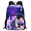 Cartoon NARUTO Pattern Lightweight Backpack With Front Pocket Adjustable Shoulder Strap Unisex Suitable For Children Age 6-10