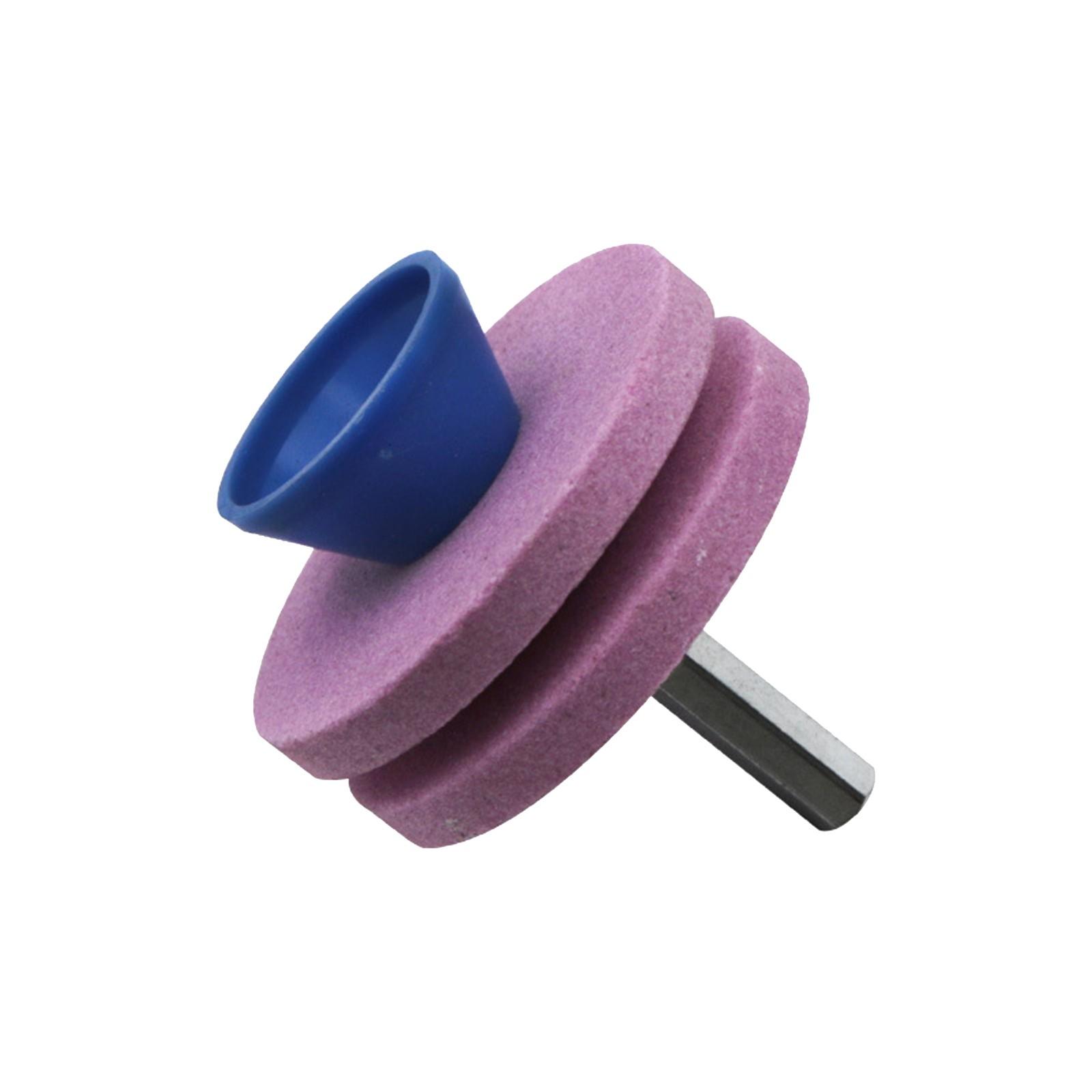 

(Куниде) Двухслойная точилка для косилки Четырехслойный шлифовальный круг Точильный камень Износостойкая точилка Промышленная шлифовальная головка One Size розовый