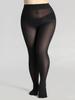 Classic women's black oversized pantyhose one pack