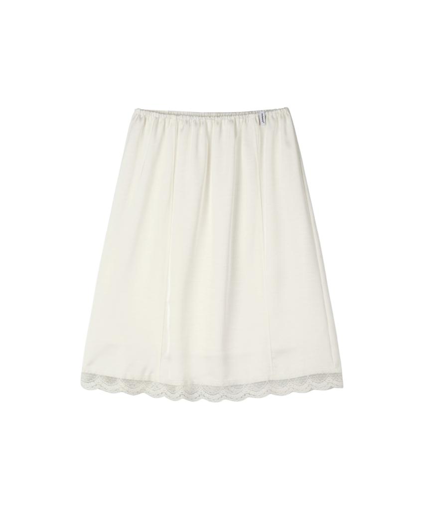 Mellotoli Lace Satin Midi Skirt (2 Colors)