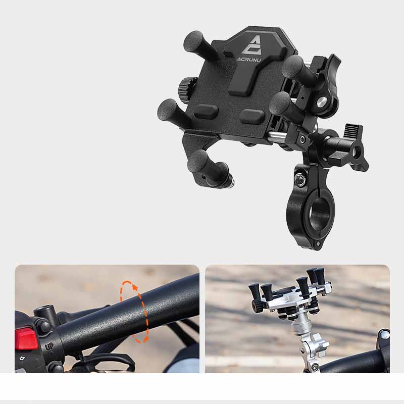 

Bike Phone Holder Aluminum Alloy, Takeout -Absorbing Mount, Quick-Release Fixed Navigation Bracket for Electric Bicycles and Motorcycles One Size