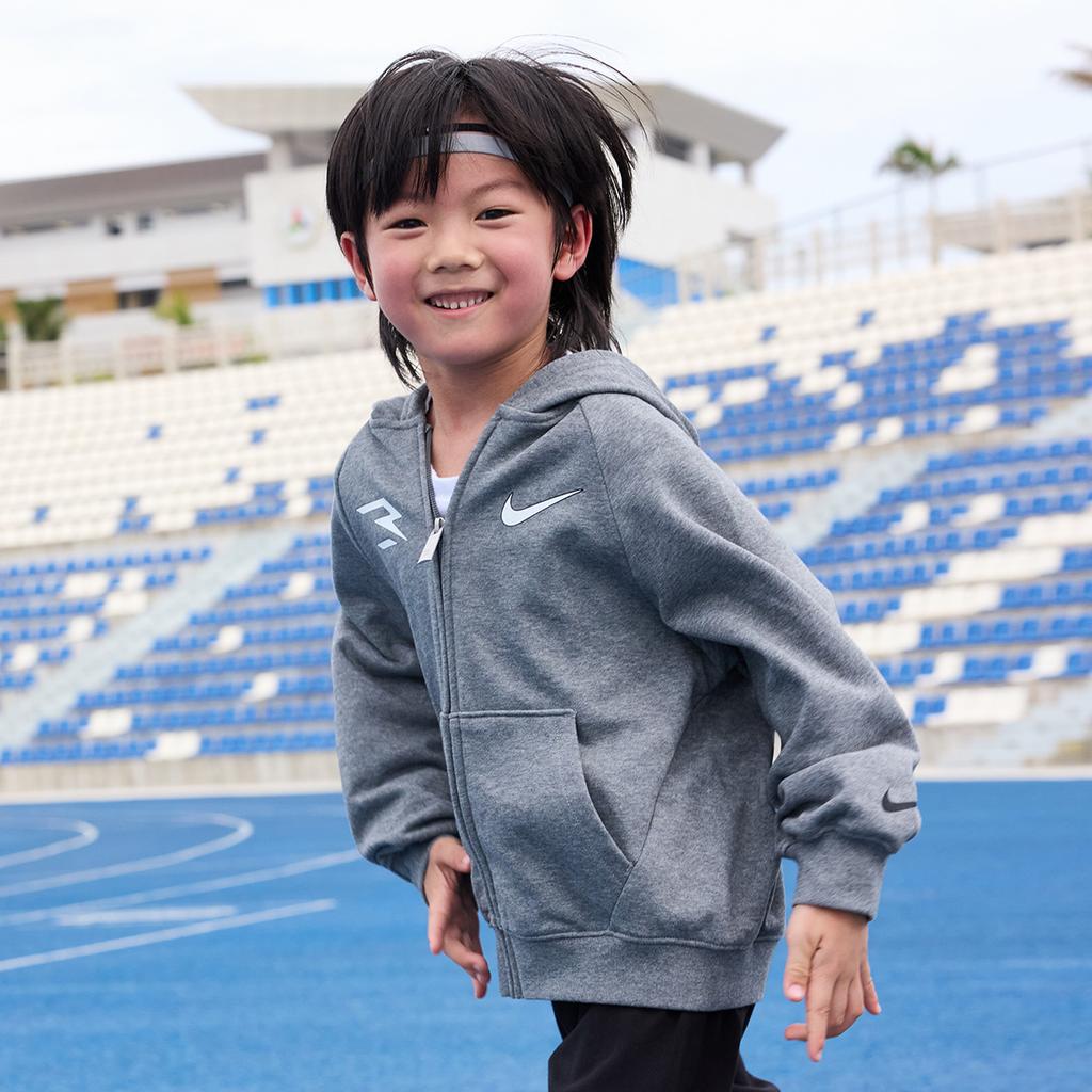 Nike 3Brand Series Minimalist Logo Fashion Comfortable Hoodie Kids Hoodies Rock-Gray NY2342057GS-001