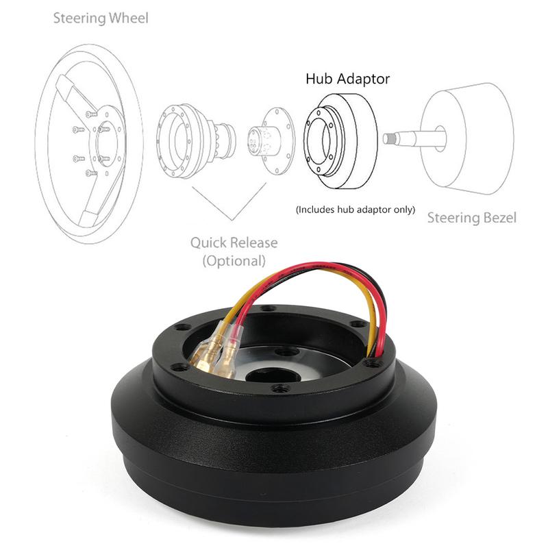Bartoo-Steering Wheel Boss Kit Short Thin HUB Adapter Kit 174H For Ford Mustang 1984-2004 Fox-Body Mustang SN95 Mustang QR043