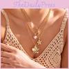 Bohemian Starfish Pearl Pendant Necklace For Women With Multilayer Design And Zinc Alloy Chain