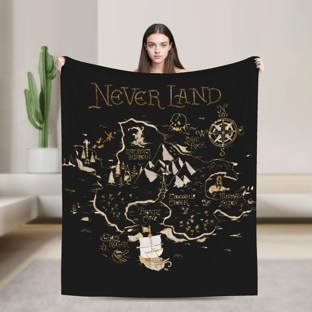 Peter Pan Tinker Bell Blanket  Wool Awesome Warm Throw Blankets for Bedding Lounge  Winter