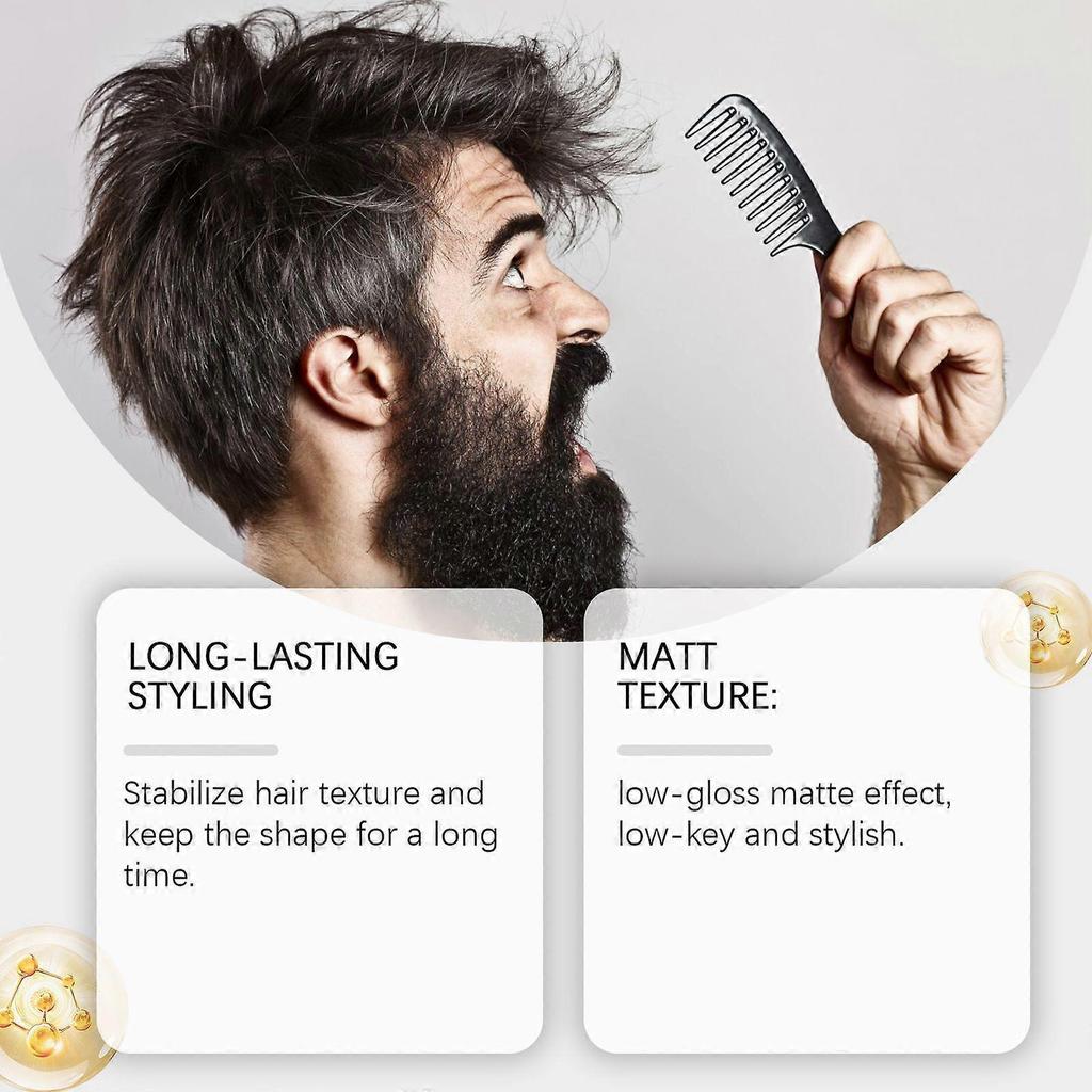 Hair Clay for Men Matte Finish Strong Hold Styling Clay Adds Texture & Volume Instantly 100g