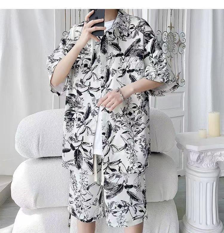 Retro Summer Short Sleeve Shirt Set - Youth Fashion & Breathable Design