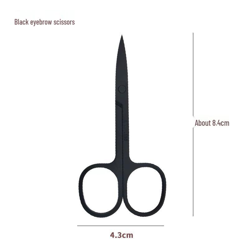 In-Stock Sharp A-Type Eyebrow and Nose Hair Scissors - Stainless Steel Makeup Tool with Pointed Tips