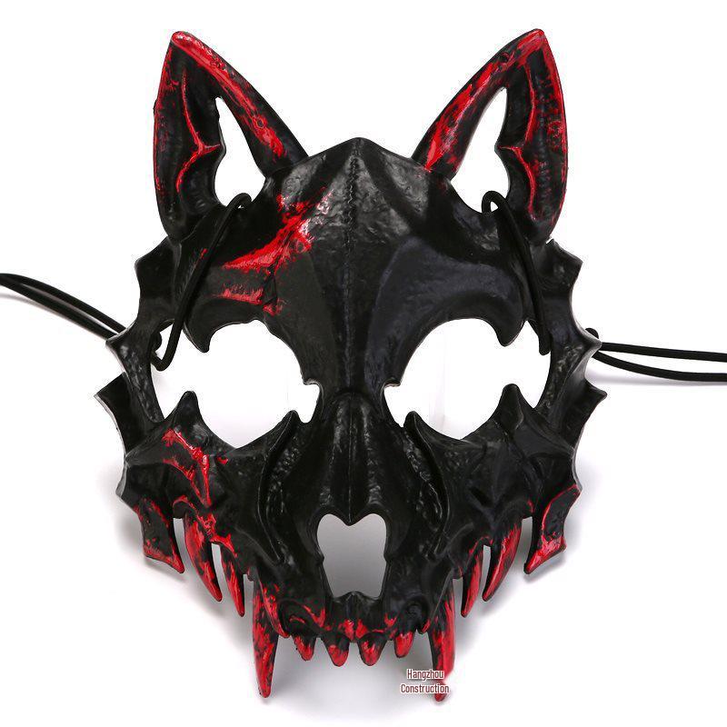 Halloween Fierce Tiger & Werewolf Half-Face Bleeding Mask