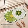 Floral Diatomaceous Earth Bath Mat - Quick Dry, Highly Absorbent
