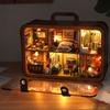 DIY Mini Doll House Wooden Miniature Kit Furniture Litht Dollhouse Furniture Handmade Model Assembly Toys Case Birthday Gifts
