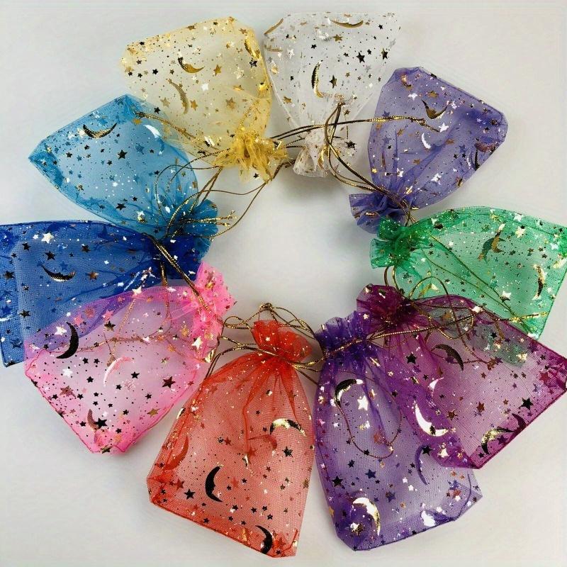 Jewelry Bagyarn Bagdrawstring Storage Drawstringstar And Moon Yarn Bagsuitable For Wedding And Valentine'S Day Decoration
