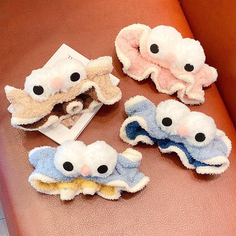 Korean Cartoon Double Color Big Eyes Face Washing Hair Holder Hairbands Headband For Women Girls Turban Fashion Hair Accessories