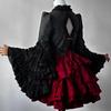Classic Lolita Jacquard Ruffle Bolero Coat Elegant Gothic Long Sleeve Layered Frill Shoulder Cape Top Vintage Palace Jacket