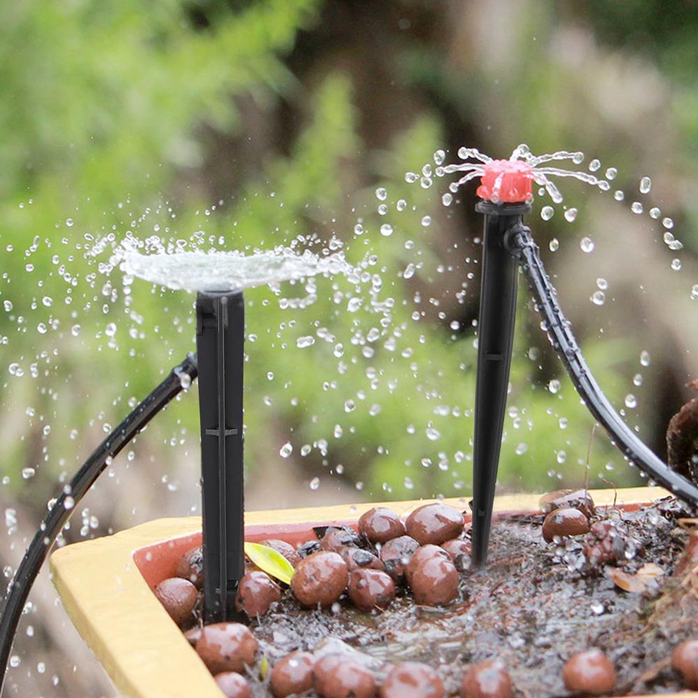Drip Irrigation System, 20Pcs Plastic     Drip Irrigation Watering Tool Drip Irrigation Emitters with Sprinkler Drippers for Lawn and Ga