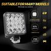 4PCS 4inch LED Work Light Pods Spot Off Road ATV Truck Reverse Fog Lights 6000k Spot Flood Combo Beam 12V 24V IP68 Back Up Lights 1