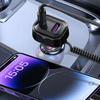 Car Fast Charger with Spring Wire Atmosphere Light Cigarette Lighter Converter PD 30W 3 Output 12V-24V for Mobile Phone Camera
