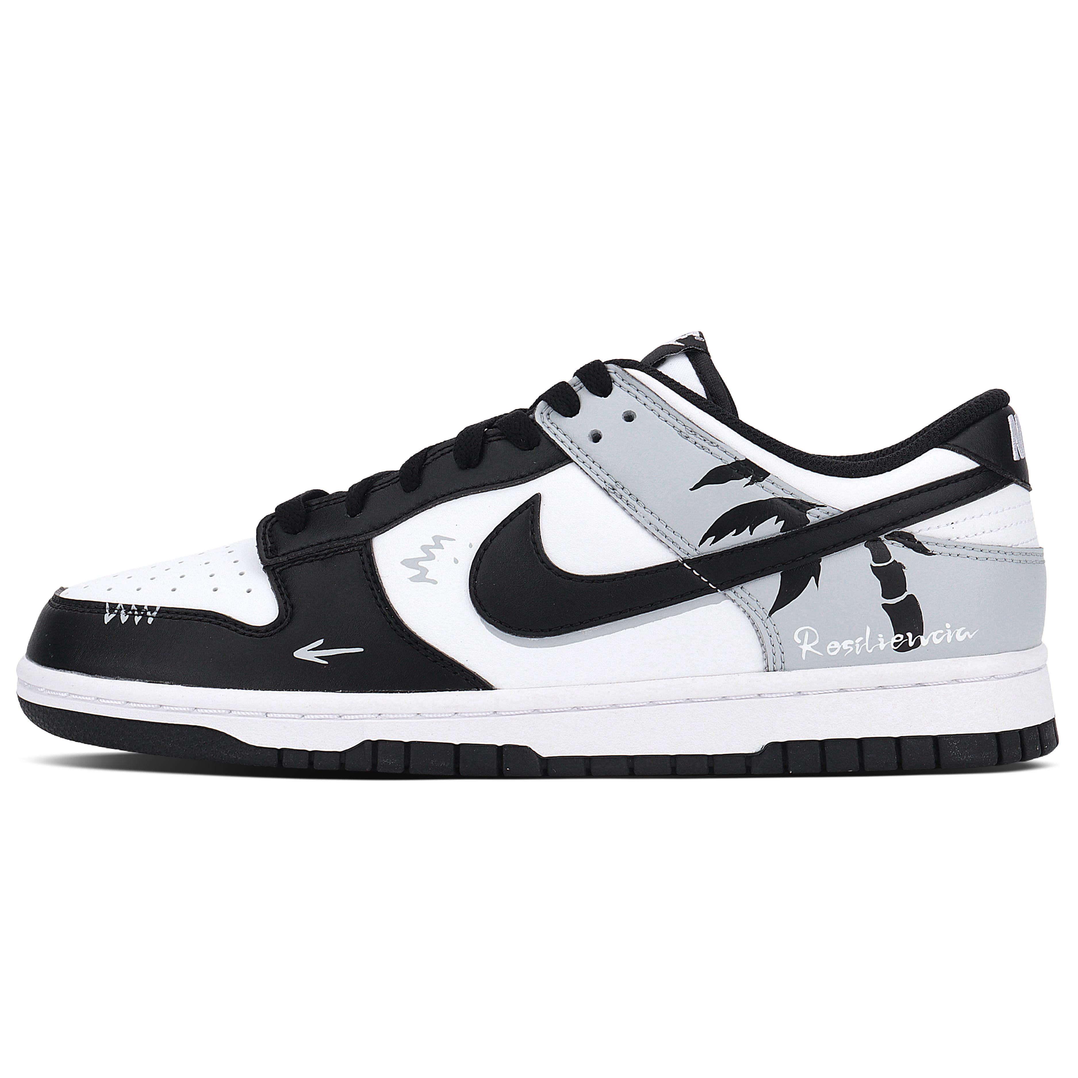 

Nike Dunk Low top Skateboard Shoes Unisex Black White Gray HF5441-100(Team1455-) 44.5