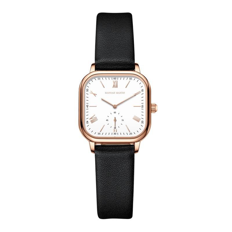 2025 New Roman Numeral Small Square Elegant Women Watch Two-Hand Semi-Waterproof Casual Business Watch