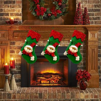 Stockings For Christmas Cute Candy Stocking Bag Christmas Decorations For Family Kids Tree Home Mantel Holiday Fireplace Party