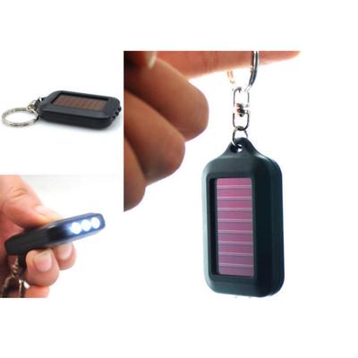 Tragbare Mini-Solar-Power-3-LED-Licht-Lampe, Schlüsselanhänger, Taschenlampe, Schlüsselanhänger