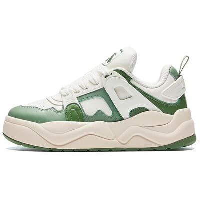 Cream Bag Comfortable Fashion Non-Slip Wear-Resistant Low-Top Skate Shoes Women Sneaker White Green 922438009-4