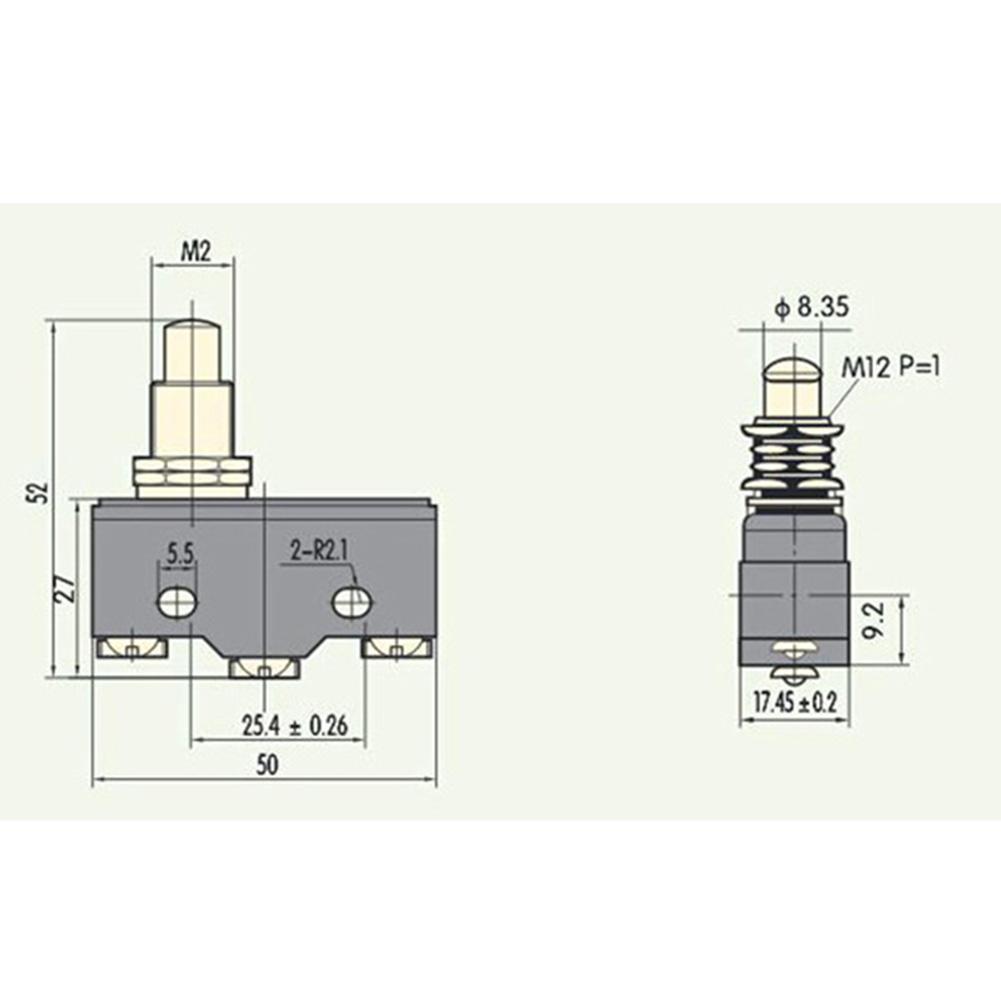 Dependable Push Plunger Momentary Limit Switch for Mechanical Part Movement