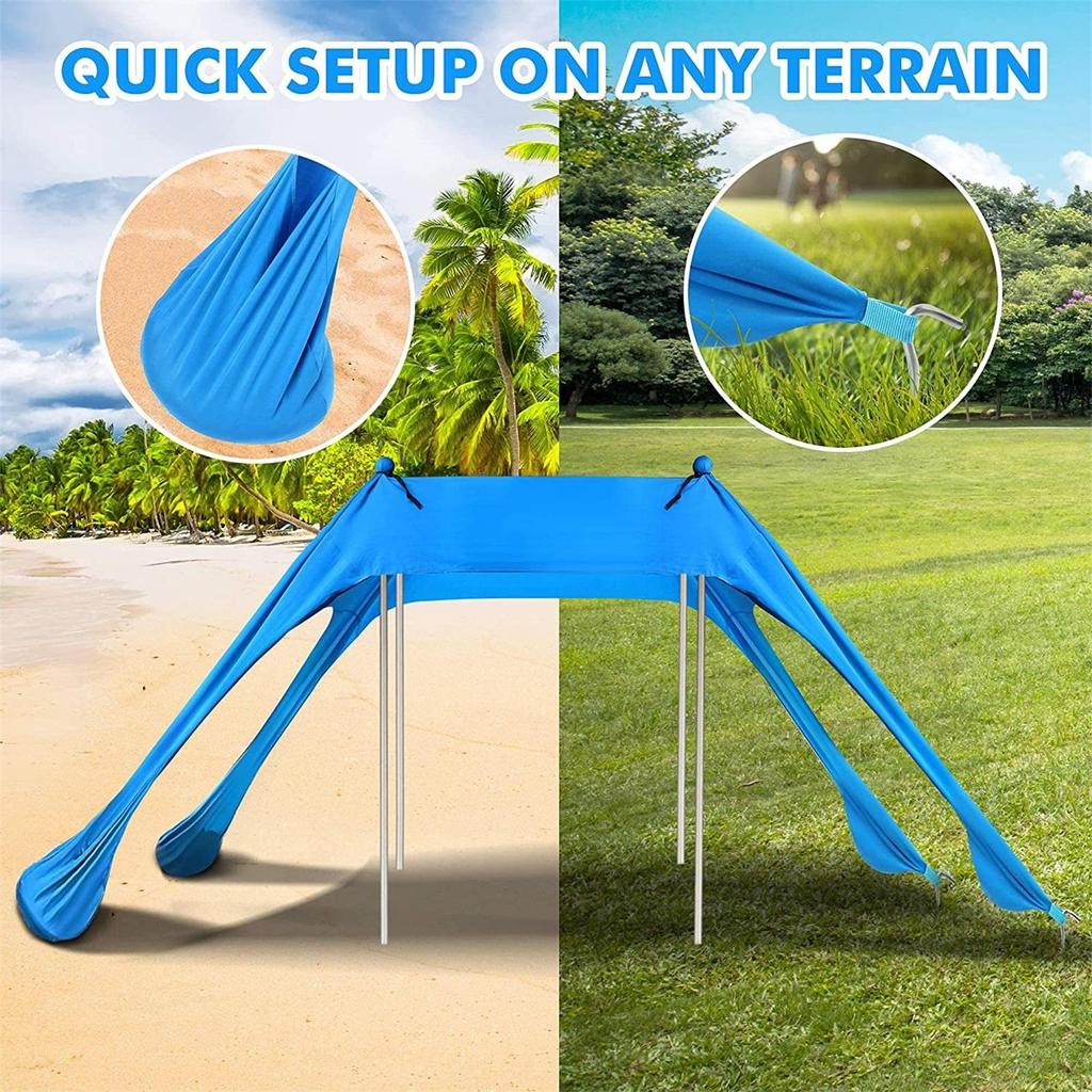 Sun Sail Shades Outdoor Canopy for Beach Vacation Reusable UV Resistant Sun Shade Canopies for Patio Beach Patio Shade Canopy