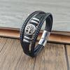 New Design Tree of Life Men's Leather Bracelet Stainless Steel Irregular Accessories Punk Bangles Charm Jewelry Gift