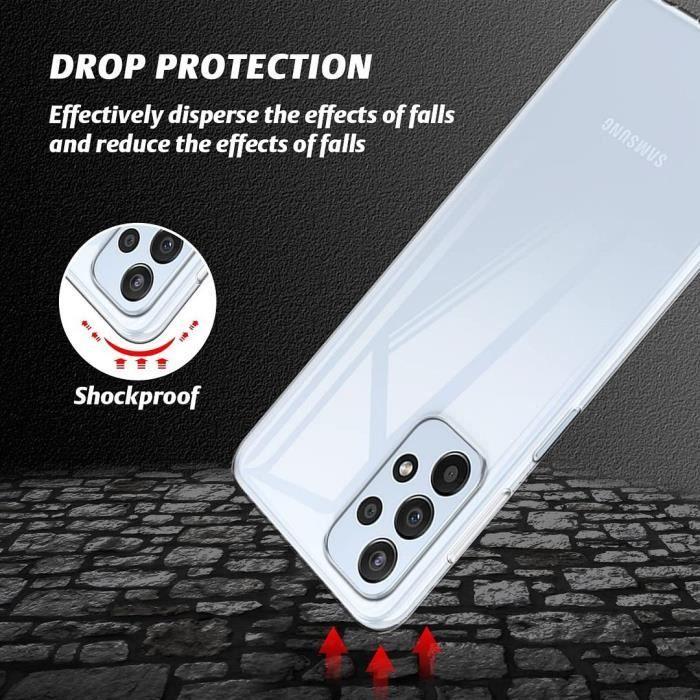 Coque de protection - BOOLING - Samsung A23 5G - Souple - Transparent - Pack 2 Verres Trempés