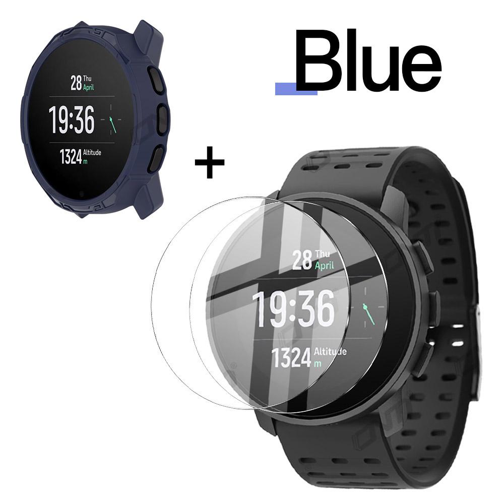 Case + Tempered Glass for Suunto 9 Peak / Pro 9H Premium Screen Protector & Bumper Protective Cover for Suunto 9 Peak Accessoroy