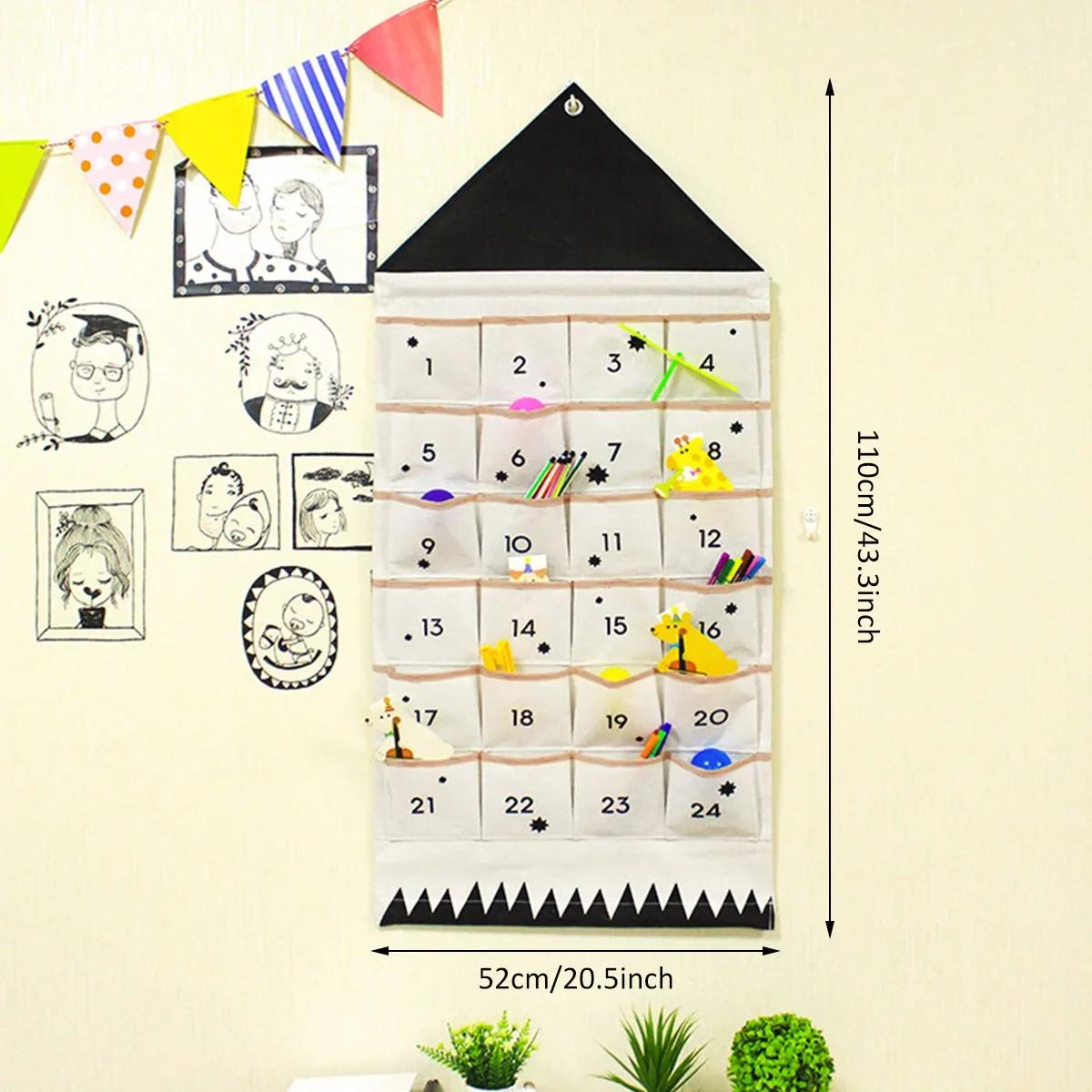 

Подвесной органайзер для закусок, холщовый держатель для конфет и печенья, 24 кармана, экономящий место, сумка для хранения закусок Multipur2025