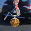 2Pcs Keychain Pendant Cartoon Animal Pattern Cubic Zirconia Charm Key Chain Lightweight Metal Keyring