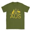 Unisex T-Shirt Australien Känguru und Emu Neuheit 100% Baumwolle T-Shirts Kurzarm Aus Aussie T-Shirts Rundhals Oberteile Große Größen