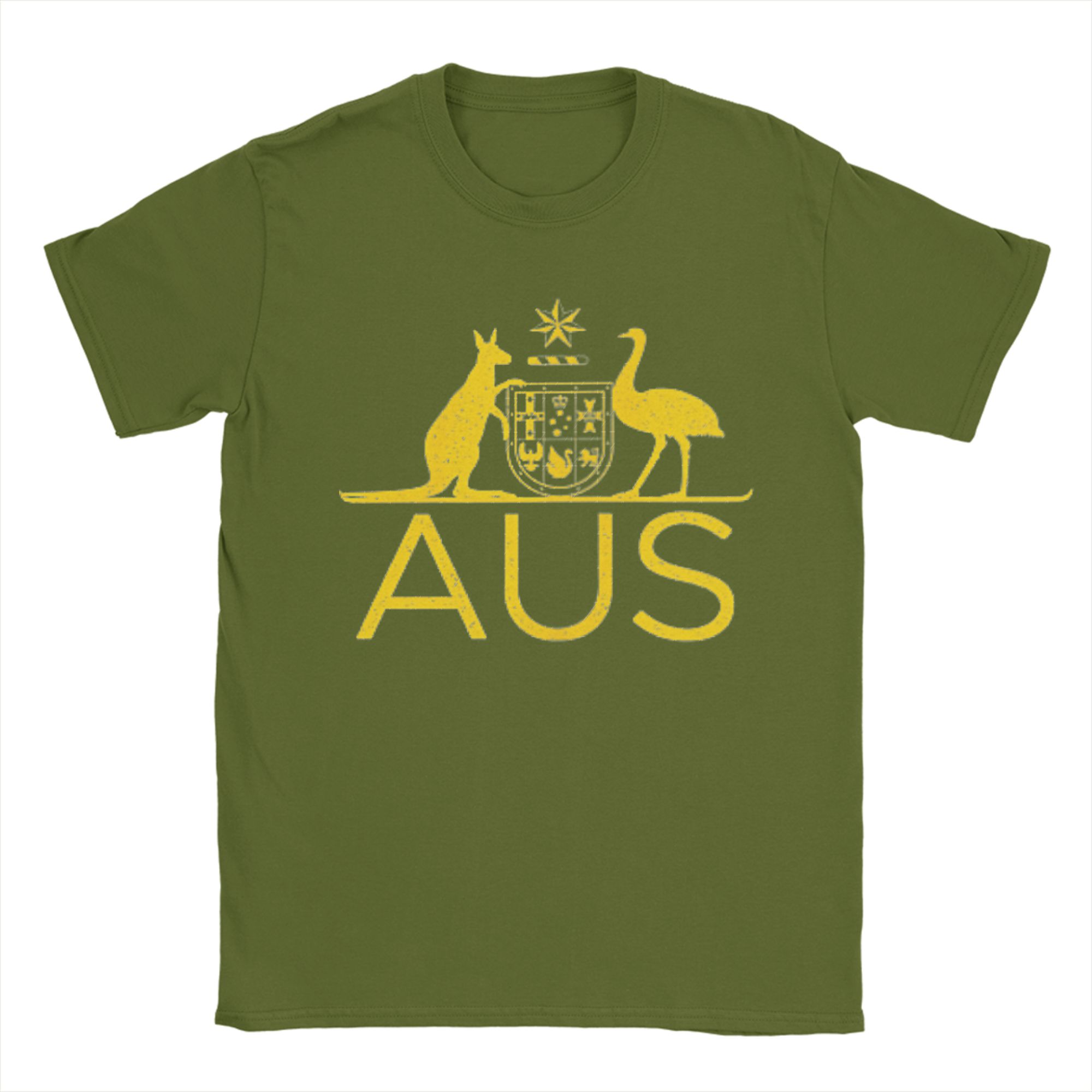 Unisexs TShirt Australia Kangaroo and Emubird Novelty 100 Cotton Tees Short Sleeve Aus Aussie T Shirts Crewneck Tops Plus Size S