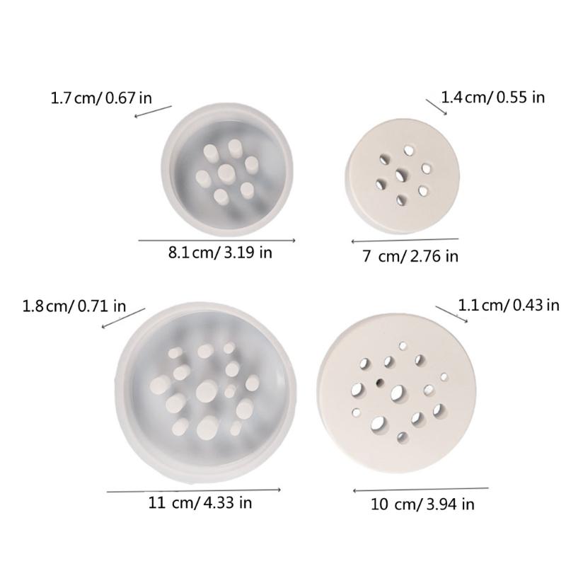 Stem Holder Resin Molds with Multiple Hole Round Resin Molds for DIY Craft Makig Flower Arrangement Holder Stem Holder