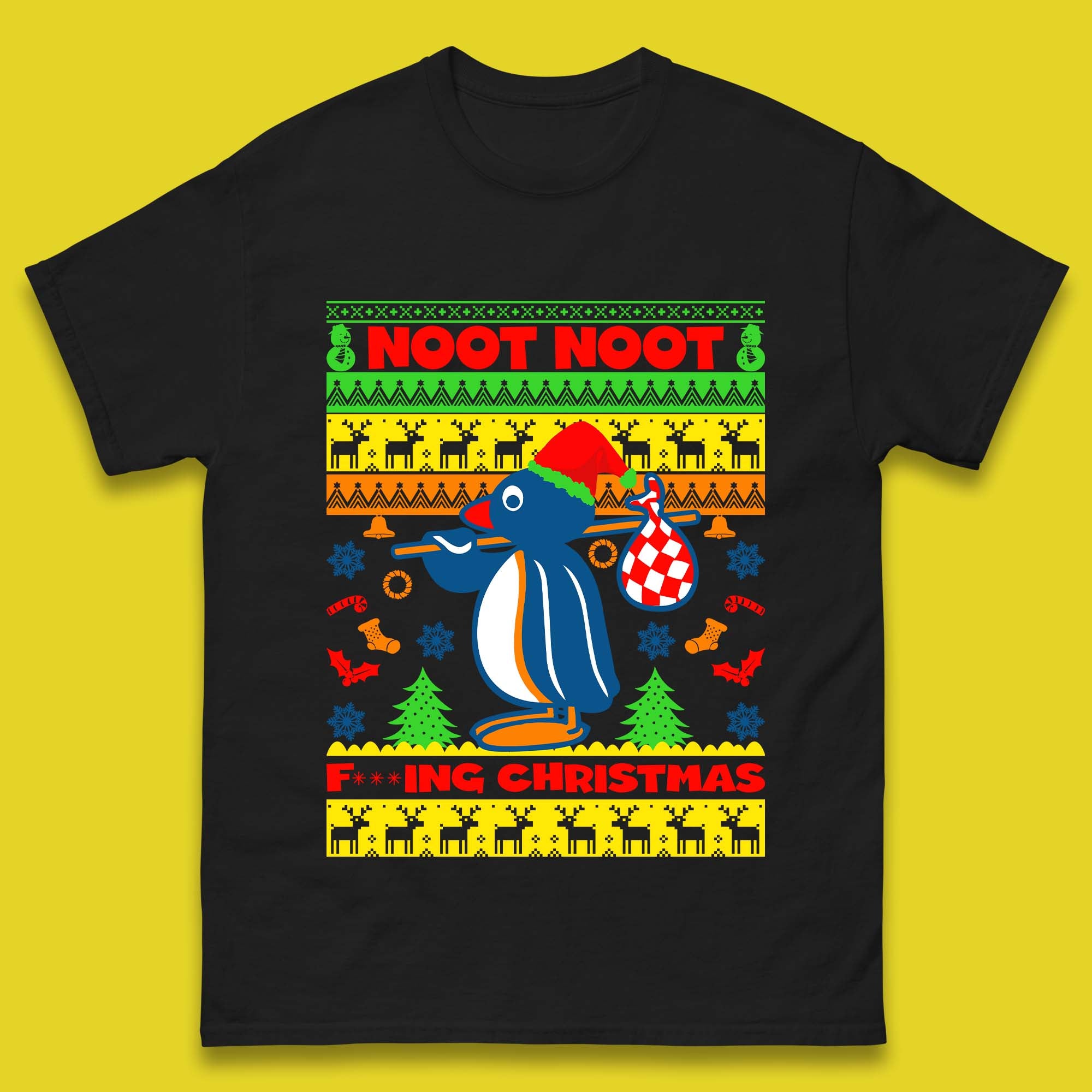 Penguin Noot Noot Christmas Mens T-Shirt Womens Tops Tees M