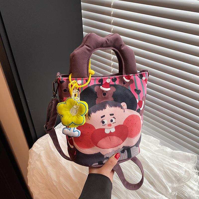 Trend Bucket Bag Large-capacity Women's Bag Oblique Span Small Bag Personalized Ugly Cute Shoulder Bag Commuter Handbag Wholesale