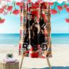 RBD Band Print Beach Towel, Large Soft Quick Dry Towel for Beach Camping Swimming