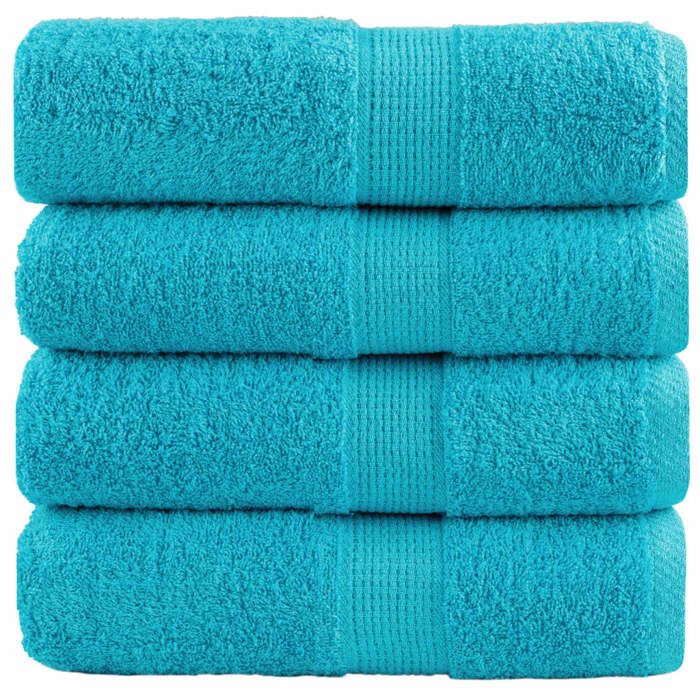 VidaXL Serviettes d'invité de Qualité Supérieure 4 pcs, Draps de Bain, Essuie-mains, Serviette de Visage Salle de Bain 137447