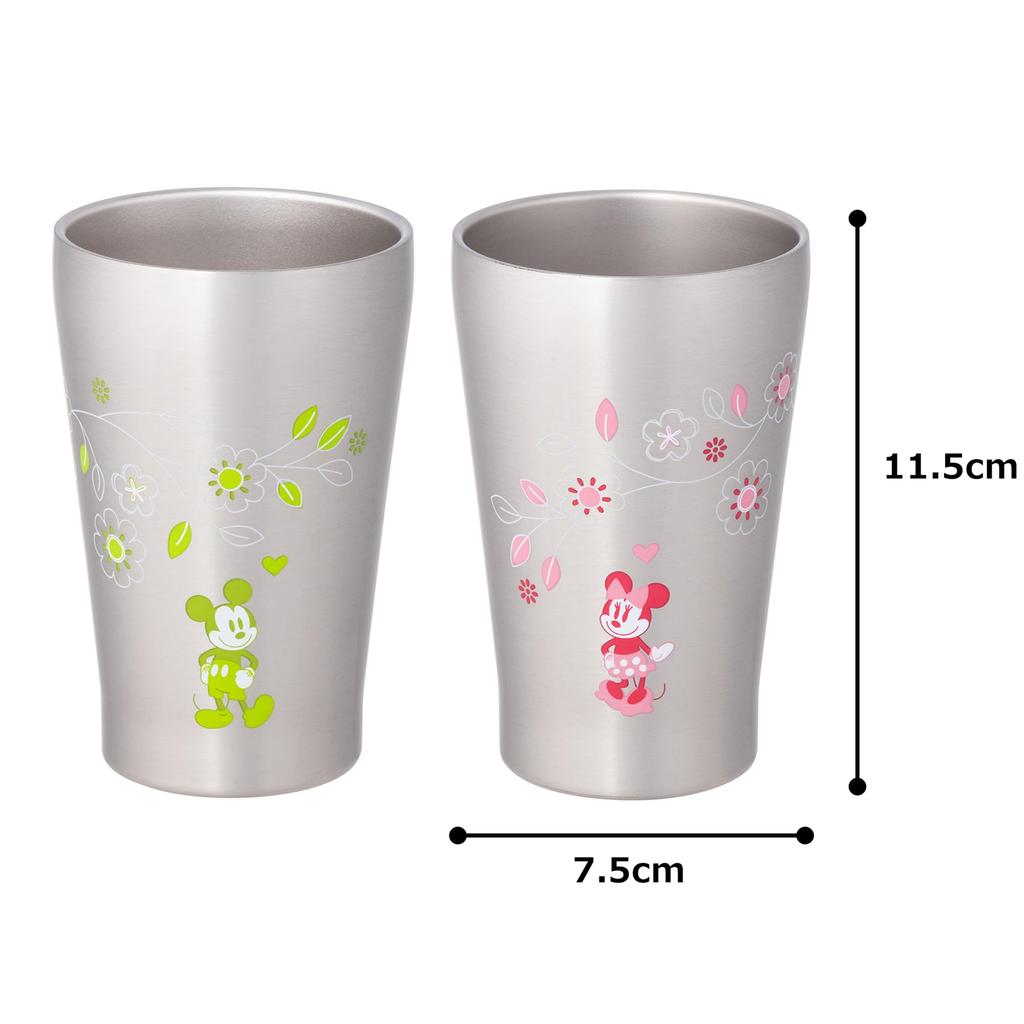 maebata Tumbler Cup Disney 280ml Stainless Steel Vacuum Insulated Keeps Hot and Cold Condensation Prevents Condensation Boxed Gift Present 65088