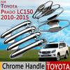 For Toyota Land Cruiser Prado 150 LC150 Chrome Door Handle Covers Accessories Car Styling 2010 2012 2014 2015 2016 J150 FJ150
