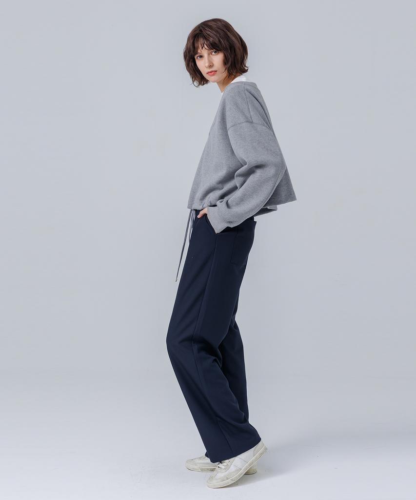 PAGE Pintuck Elastic Pants_Navy