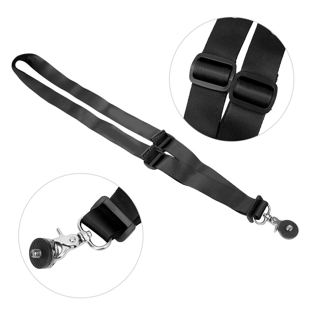 Handhold Ballhead Safety Neck Strap and 1 4 inch Screw Base for DJI Osmo Mobile 3 2black