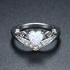 Creative European American Female Fashion Jewelry Heart-shaped Copper Ring Cy107