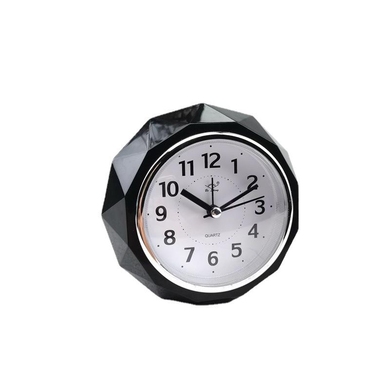 New Alarm Clock Diamond Cut Surface Texture Bedside Clock Music Ringtone Double Tone Big Ringtone Mute Scan