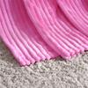 Skin-Friendly Warm Blanket Warm Conditioning Quilt New Plush Striped Blankets  Home Office