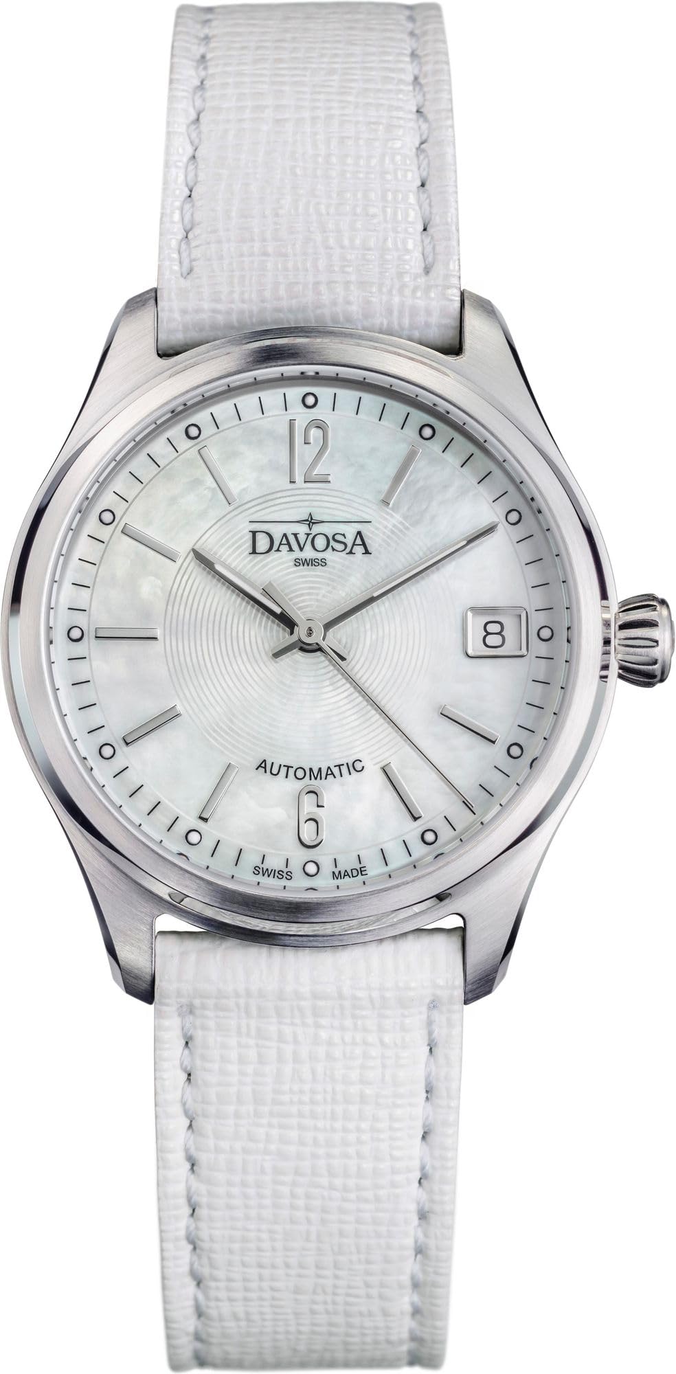 

Watch Mechanical Automatic Date Newton Lady Auto Swiss Made White [Davosa] 166.190.11 Women s